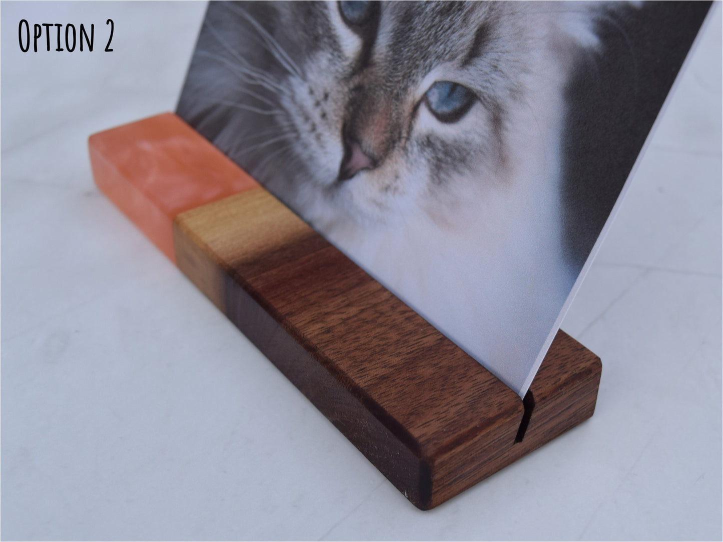 Wooden Epoxy Photo Display Stand