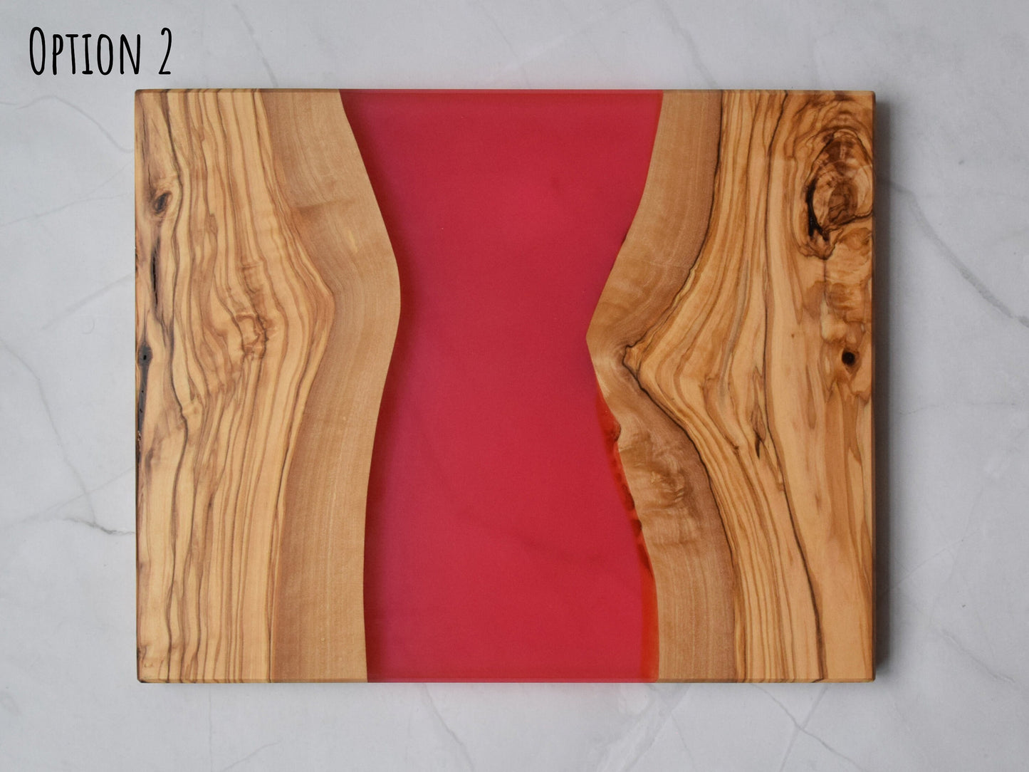 Olivewood Red Epoxy Charcuterie Board