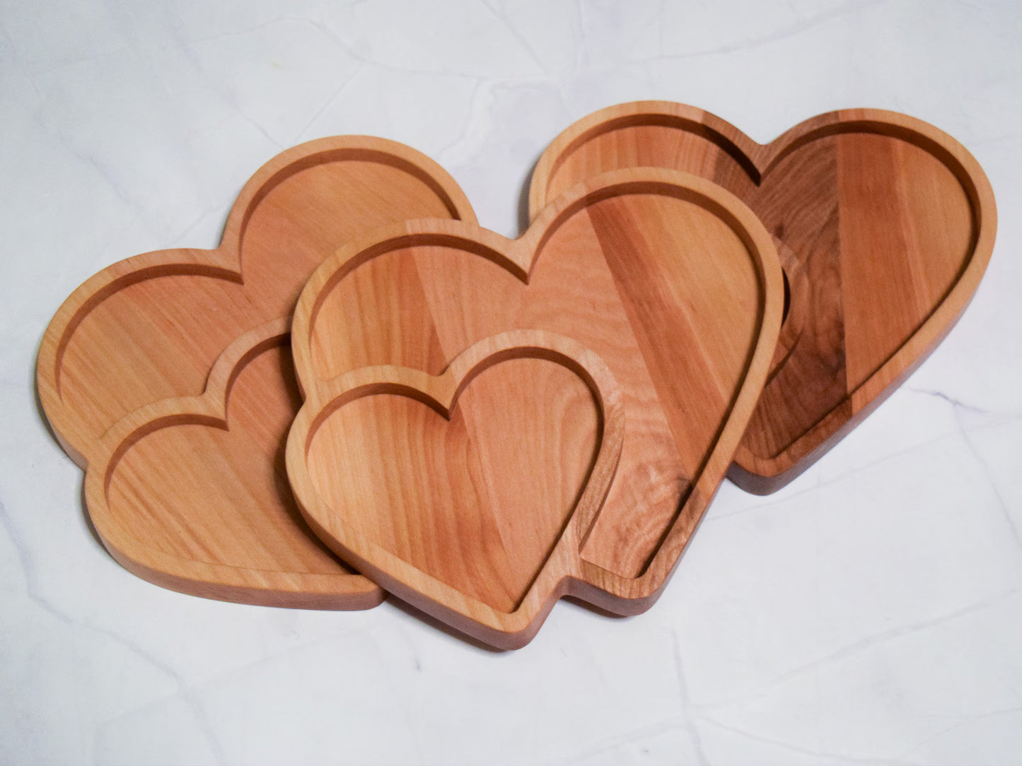 Wooden Heart Shaped Tray