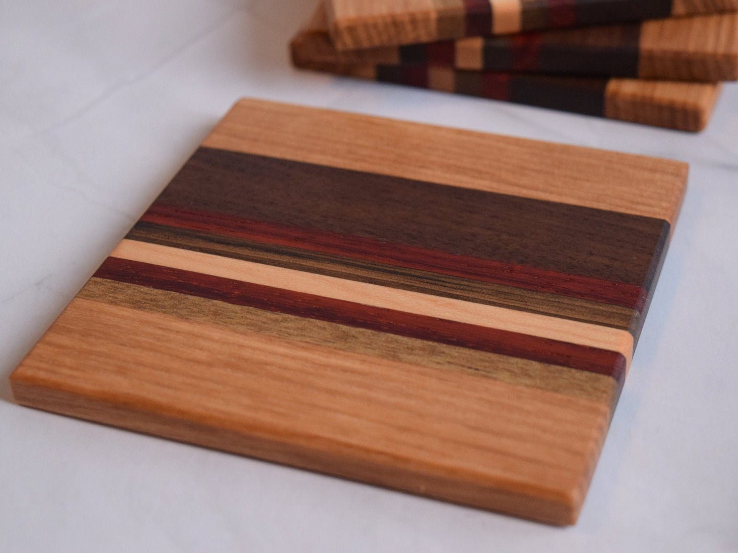 Wooden Coasters, Sets of 4 (Various Wood Types)