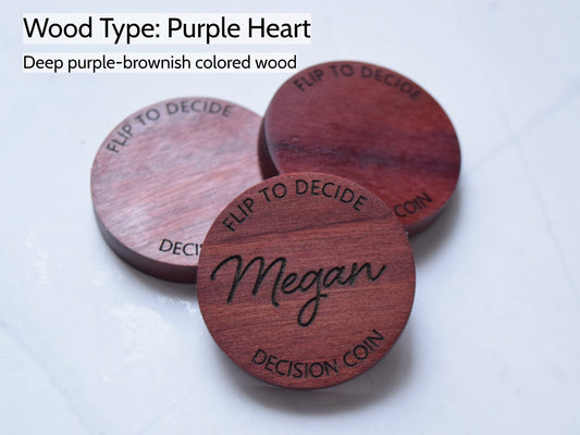Magnetic Decision Maker Coin - Purple Heart