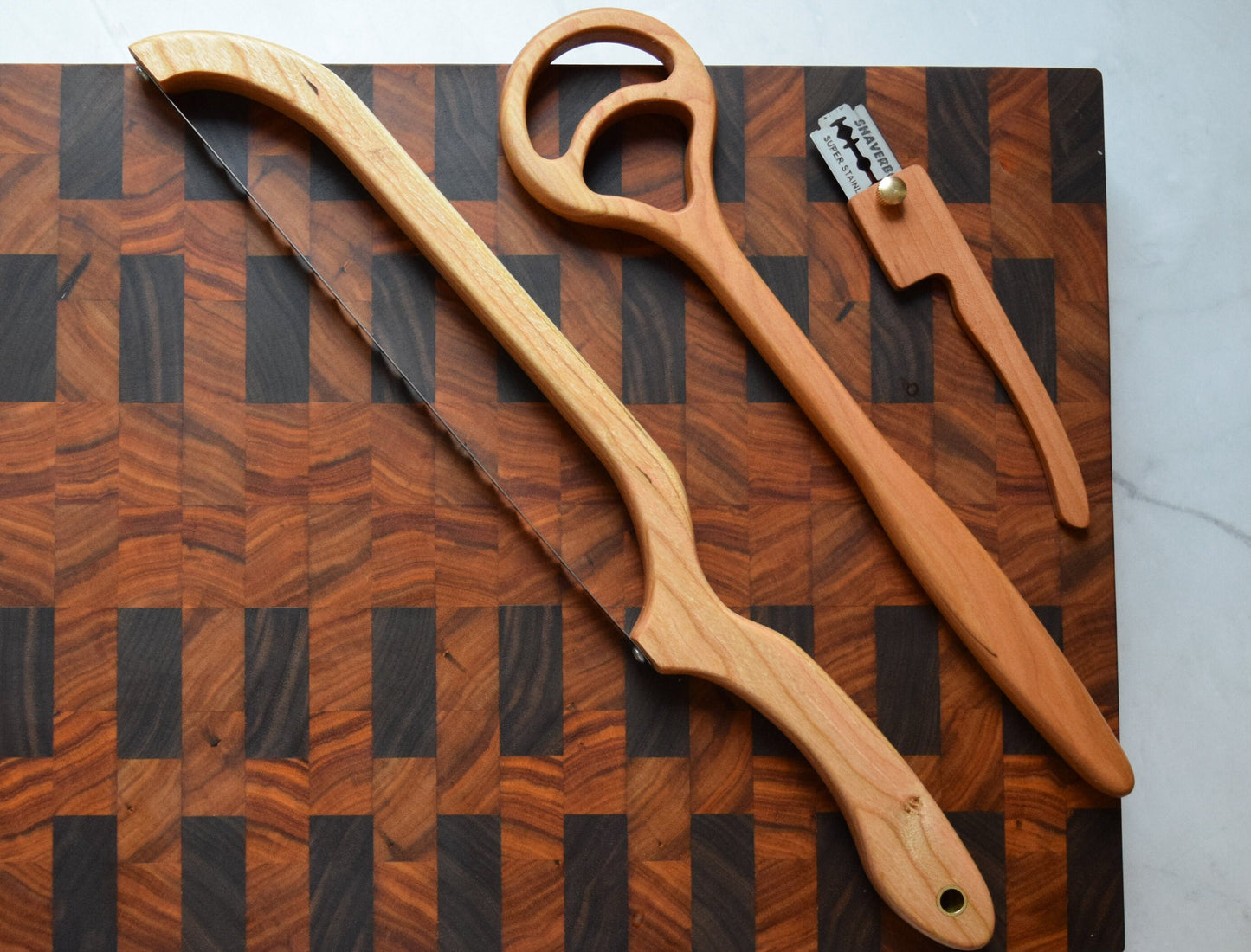 Personalized Cherry Bread Maker Set - Includes dough whisk, bread knife and a bread lame