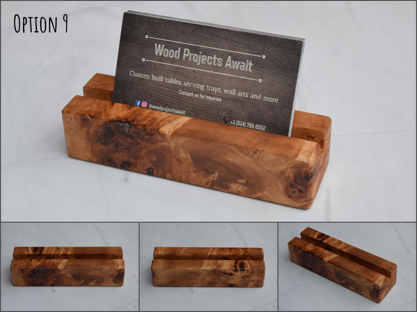 Wooden Epoxy Business Card Holder - Mappa Burl