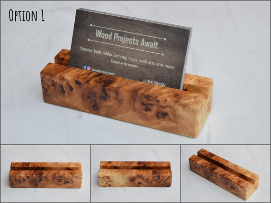 Wooden Epoxy Business Card Holder - Mappa Burl