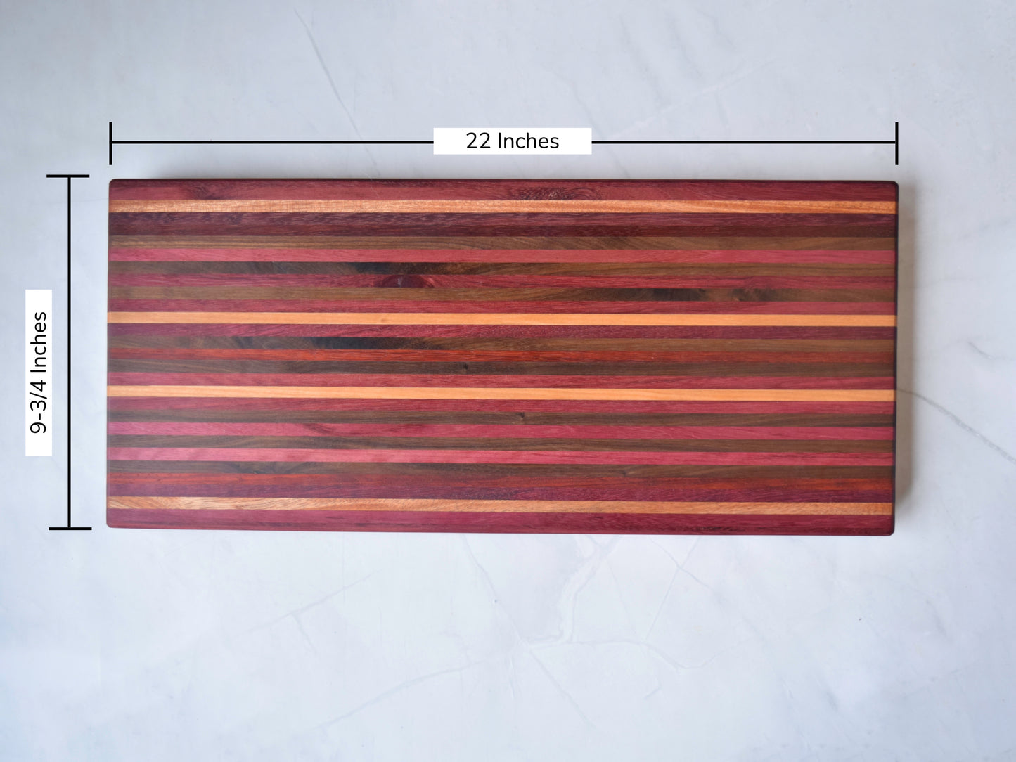 Cutting Board - 22" x 9-3/4" x 1-3/8" - Multi Species