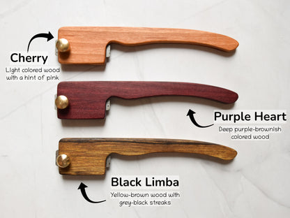 Bread lame wood selection - cherry, purple heart or black limba