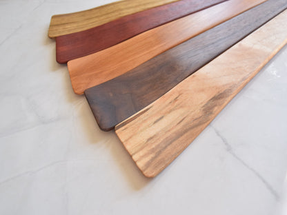 Angled Salad Spatula Set, Set of 2 - Wooden Cooking Tool