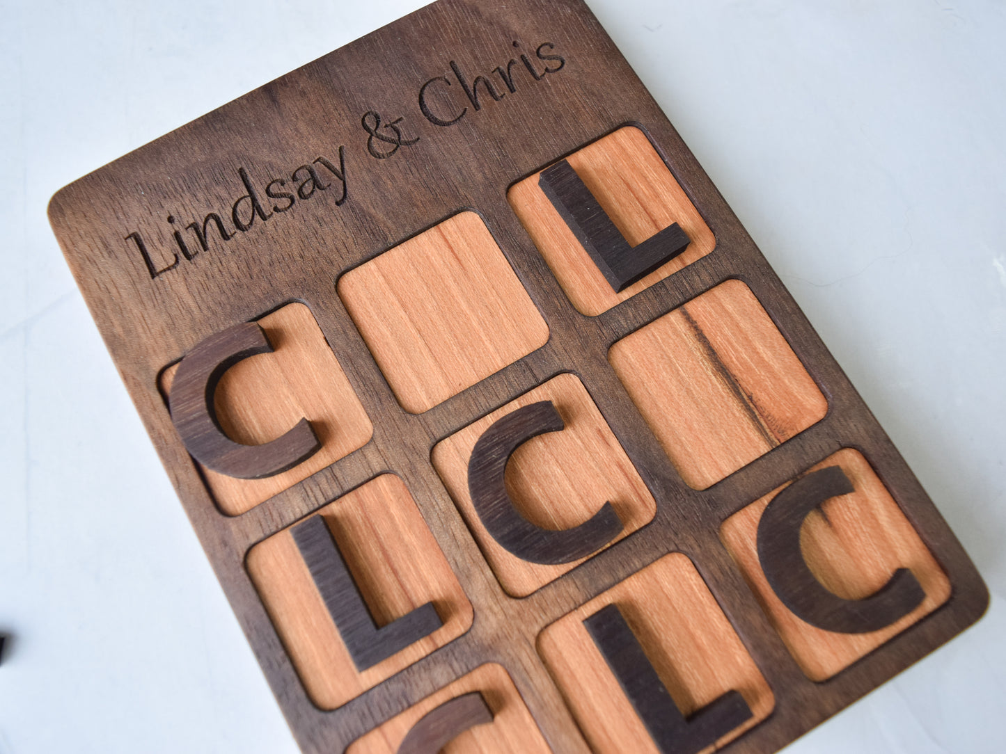 Custom Wooden Tic-Tac-Toe