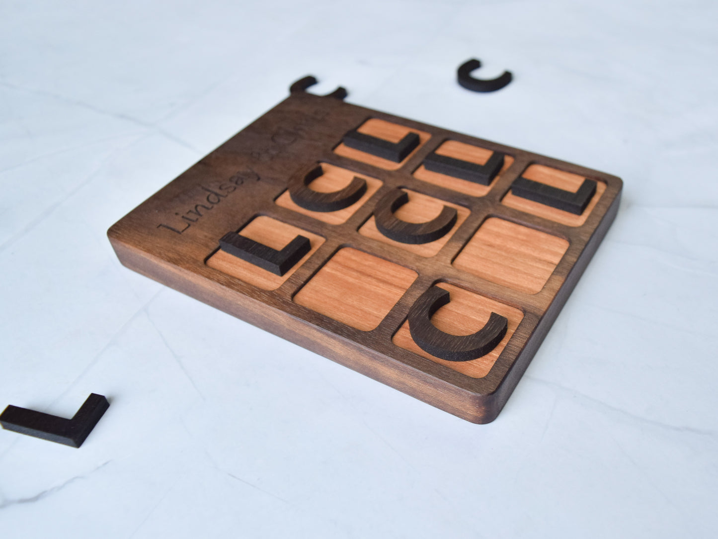 Custom Wooden Tic-Tac-Toe