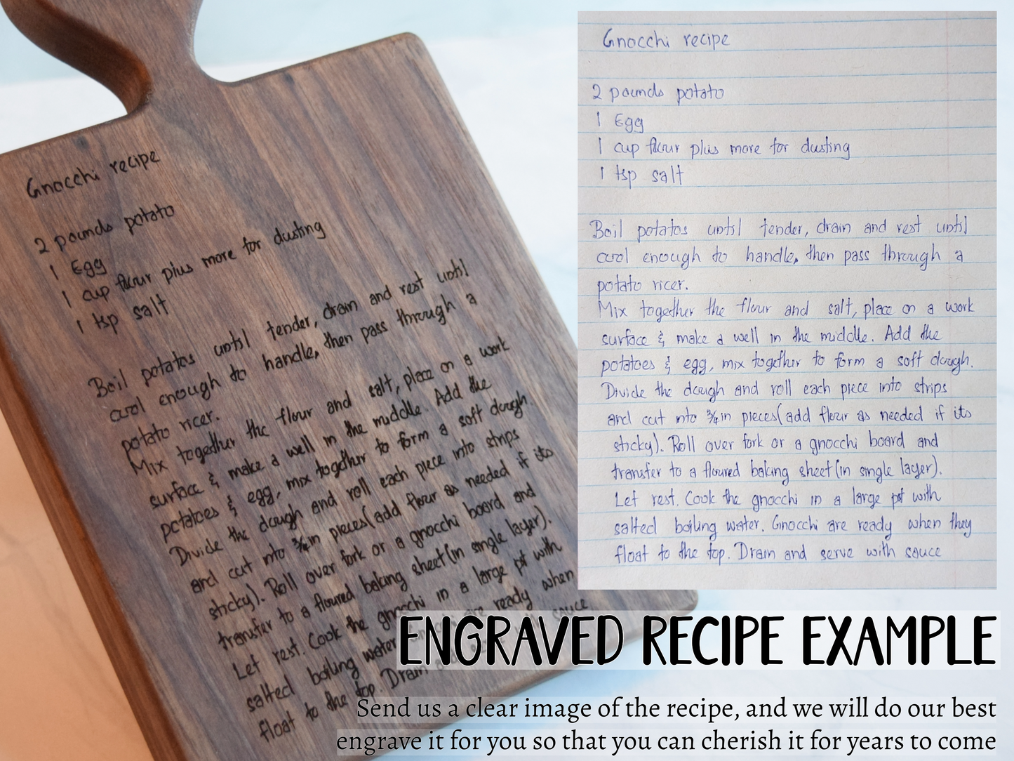 Gnocchi Board Set - Walnut