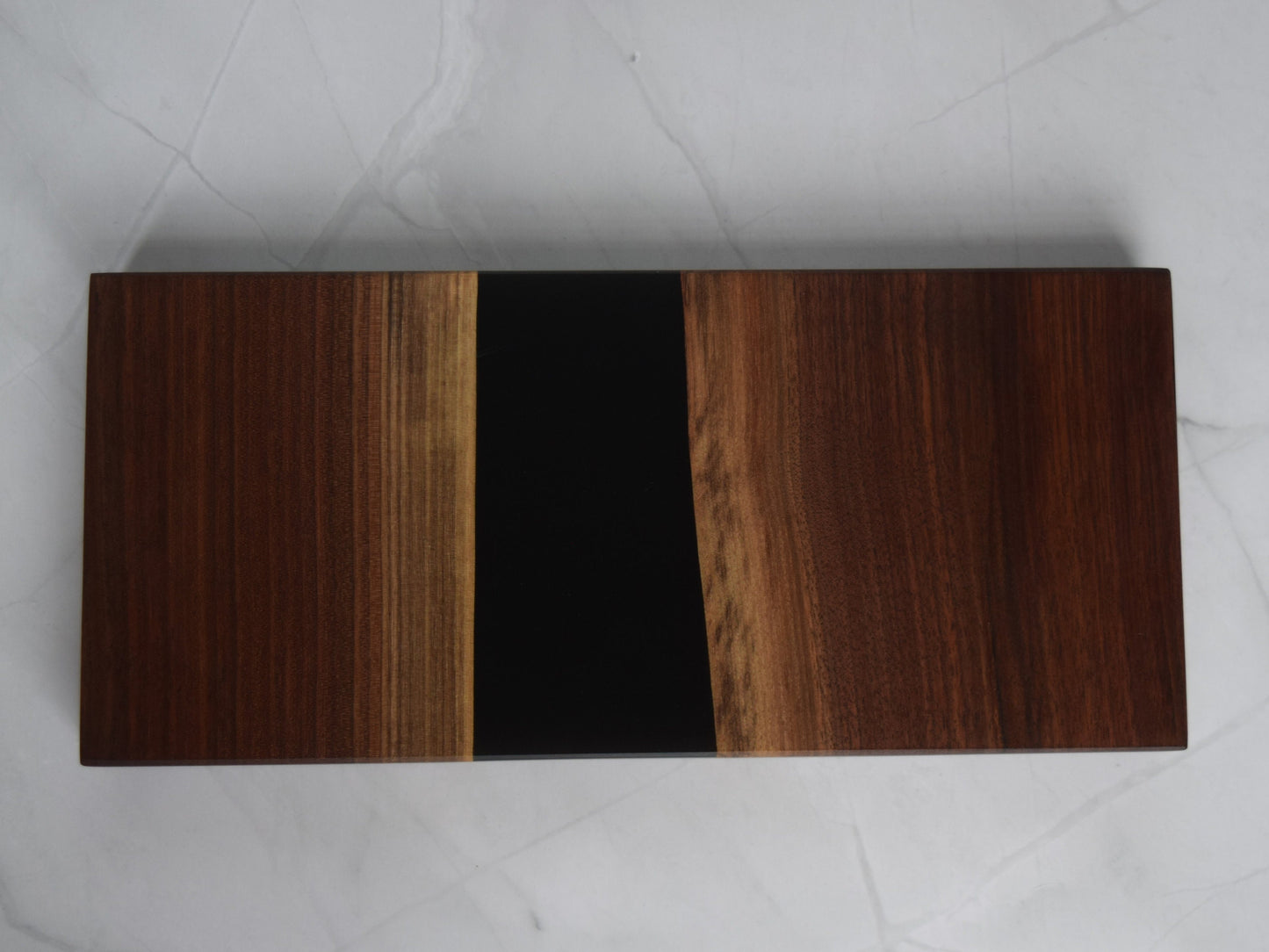 Mini Wooden Epoxy Charcuterie Board - Walnut, Black Epoxy