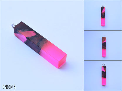 Pendant - Wood (Manzanita), Pink (Epoxy)