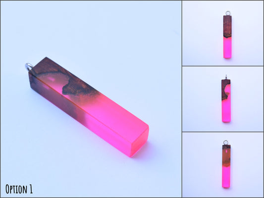 Pendant - Wood (Manzanita), Pink (Epoxy)