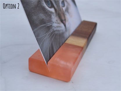 Wooden Epoxy Photo Display Stand