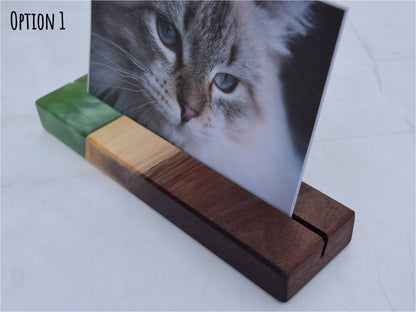 Wooden Epoxy Photo Display Stand