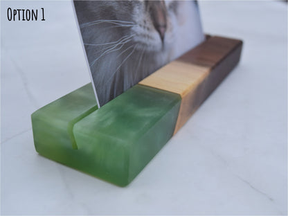 Wooden Epoxy Photo Display Stand