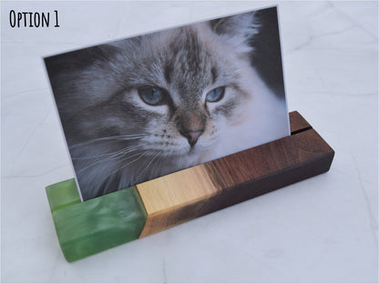 Wooden Epoxy Photo Display Stand