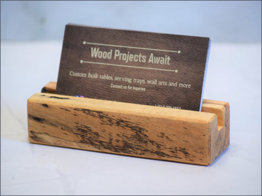 Wooden Business Card Holder - Spalted Maple