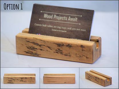 Wooden Business Card Holder - Spalted Maple