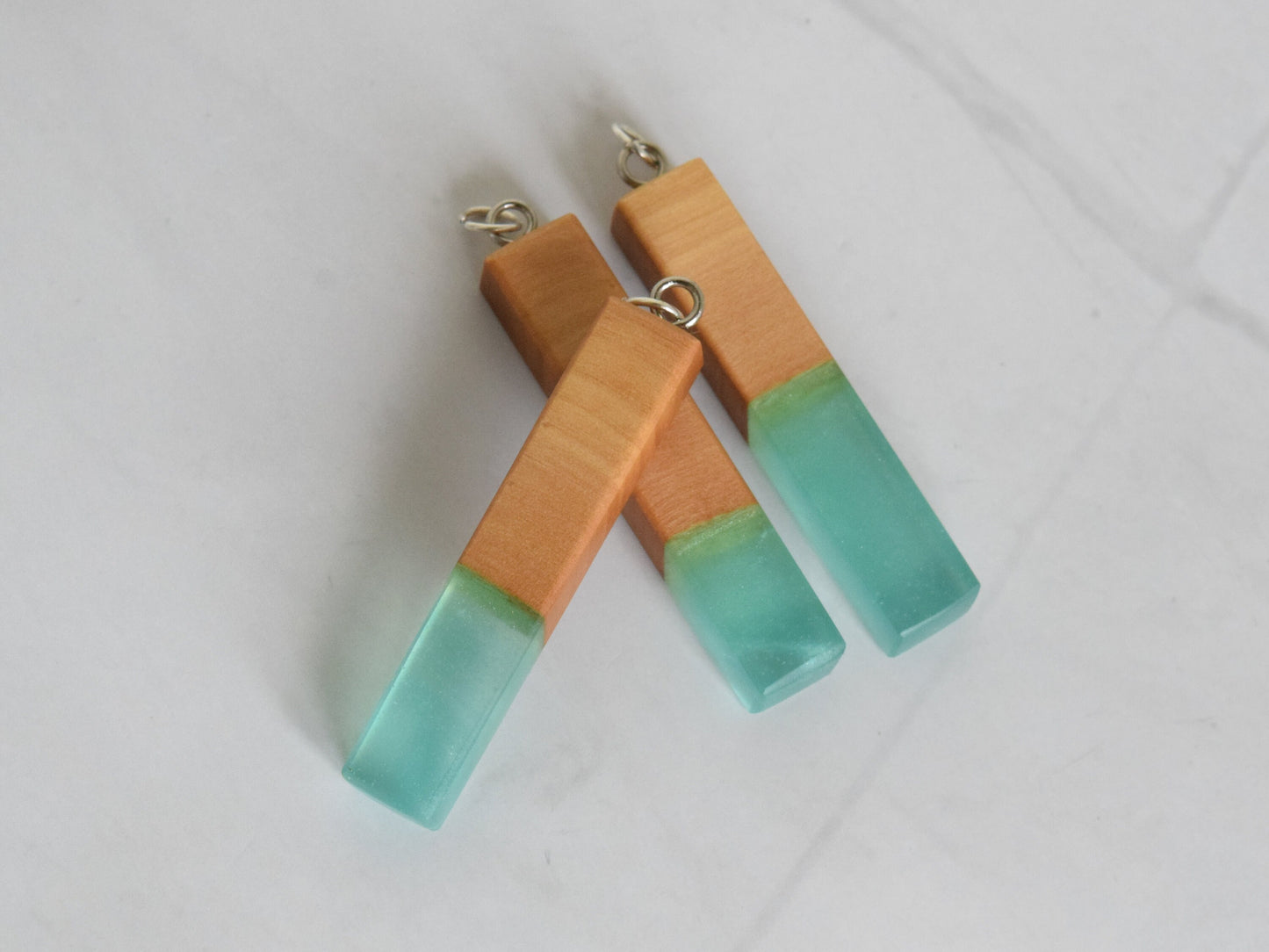 Handmade Jewelry - Turquoise Wooden Pendant