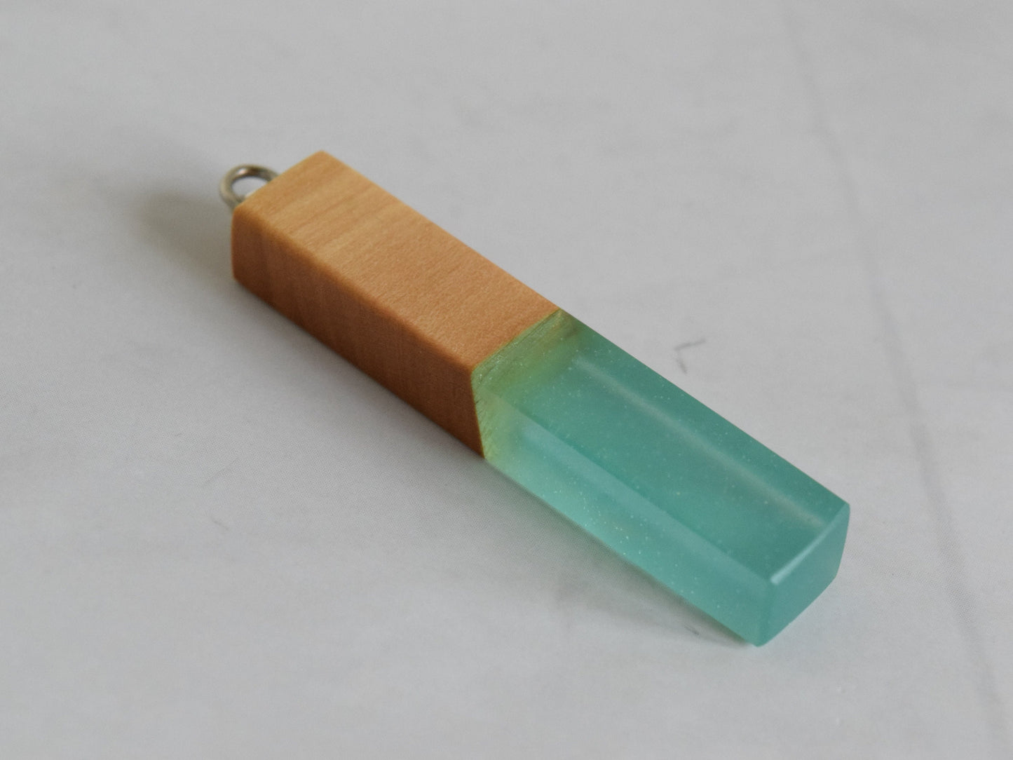 Handmade Jewelry - Turquoise Wooden Pendant