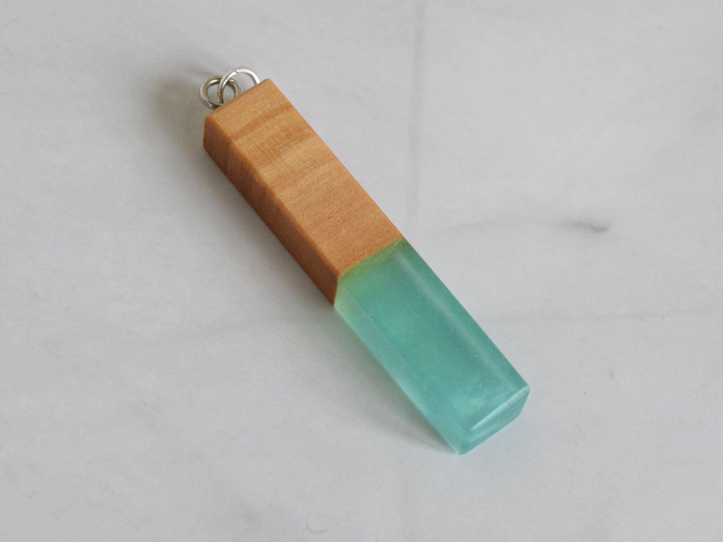 Handmade Jewelry - Turquoise Wooden Pendant