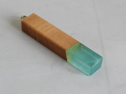 Handmade Jewelry - Turquoise Wooden Pendant