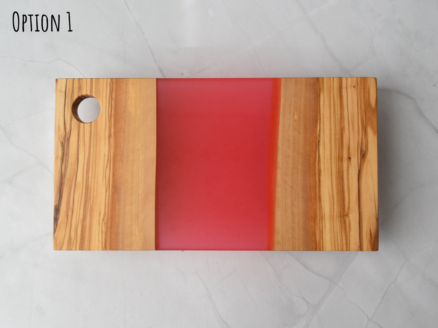 Olivewood Red Epoxy Charcuterie Board