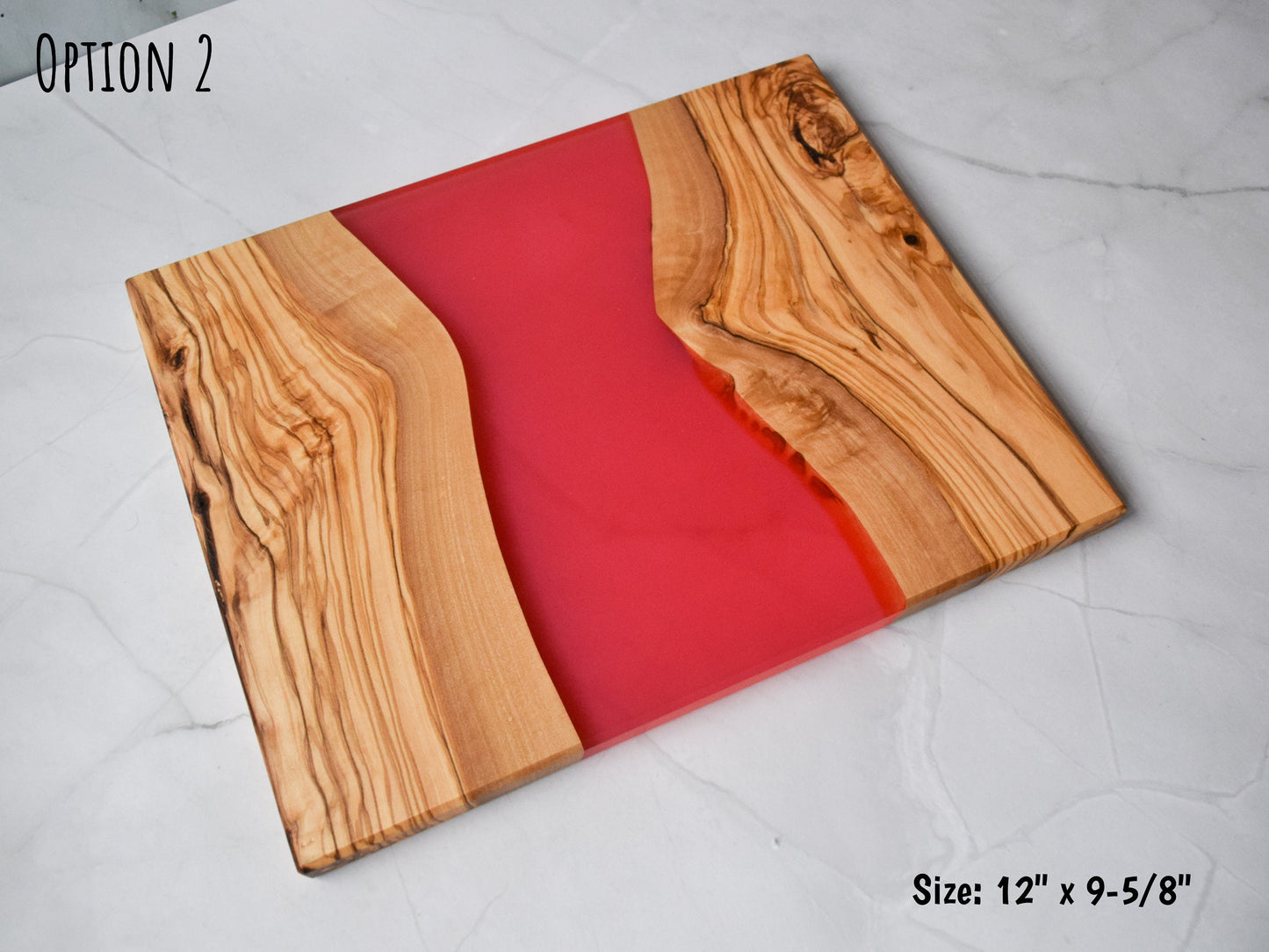 Olivewood Red Epoxy Charcuterie Board