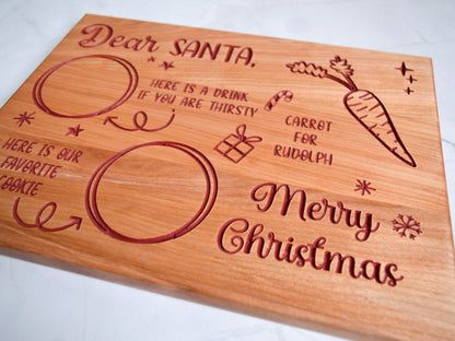 Personalized Dear Santa Tray - Santa Cookie and Milk Platter