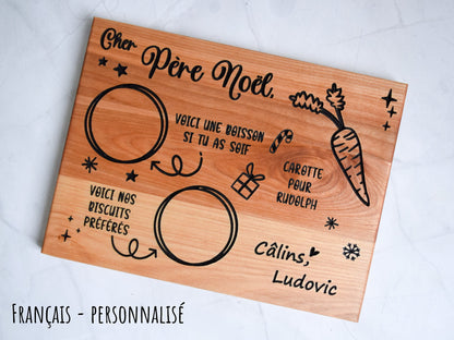 Personalized Dear Santa Tray - Santa Cookie and Milk Platter