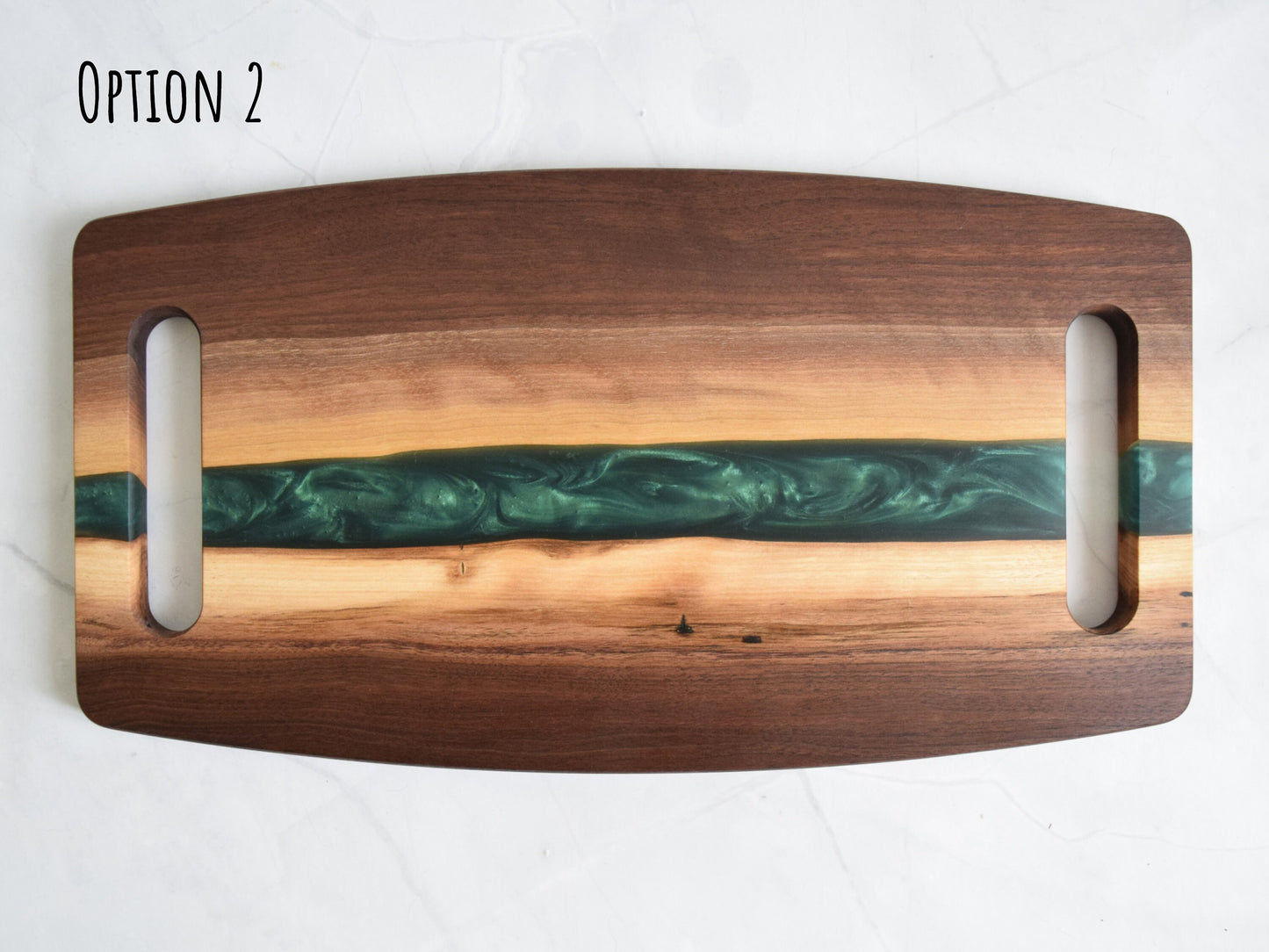 Wooden Epoxy Charcuterie Board with Handle