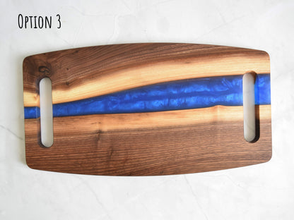 Wooden Epoxy Charcuterie Board with Handle
