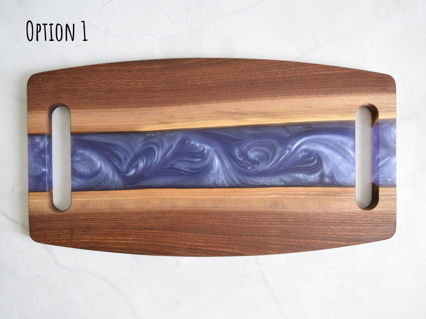 Wooden Epoxy Charcuterie Board with Handle