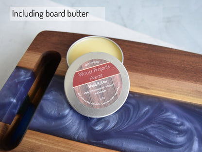 Wooden Epoxy Charcuterie Board with Handle