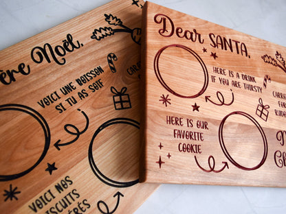 Personalized Dear Santa Tray - Santa Cookie and Milk Platter