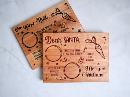 Personalized Dear Santa Tray - Santa Cookie and Milk Platter