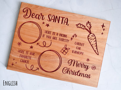 Personalized Dear Santa Tray - Santa Cookie and Milk Platter