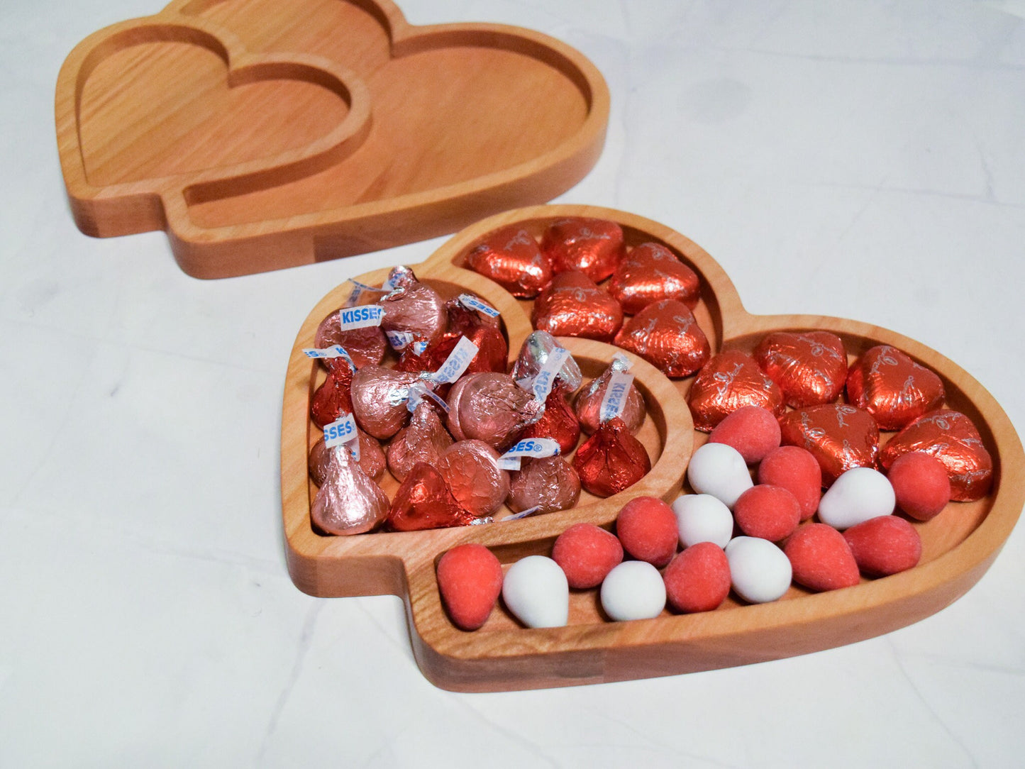 Wooden Heart Shaped Tray