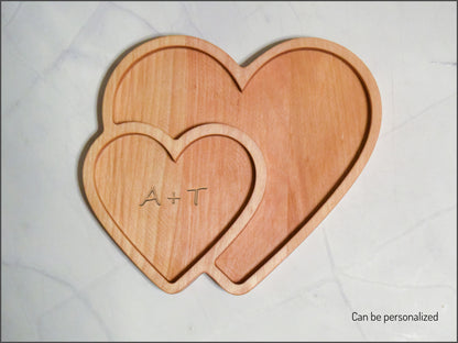 Wooden Heart Shaped Tray