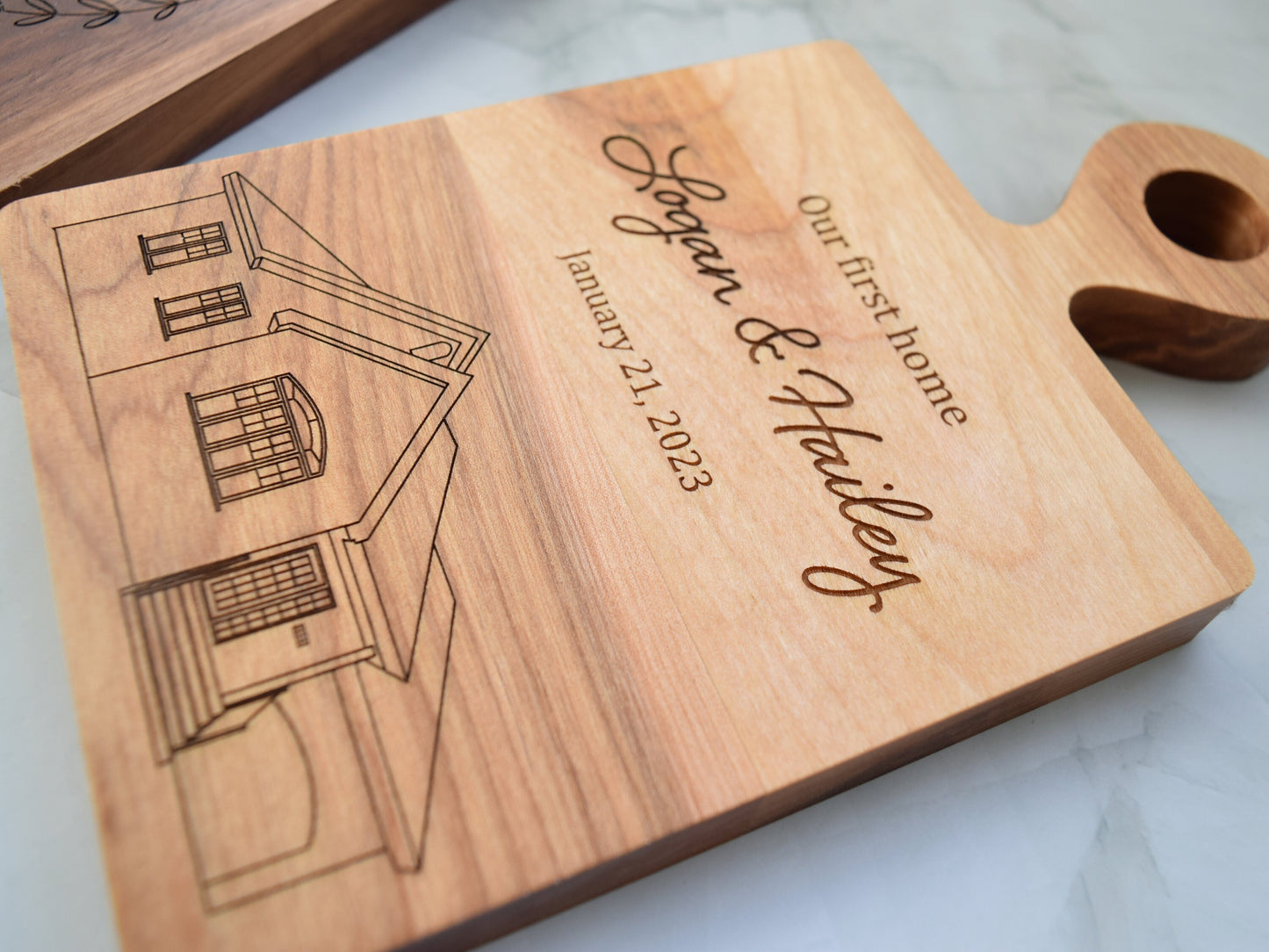 Personalized House Portrait on Wood