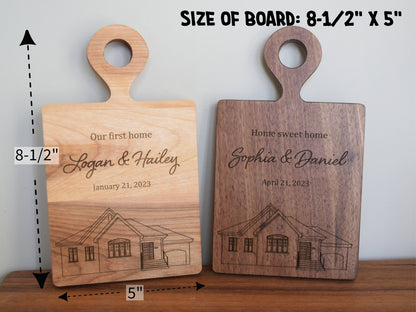 Personalized House Portrait on Wood
