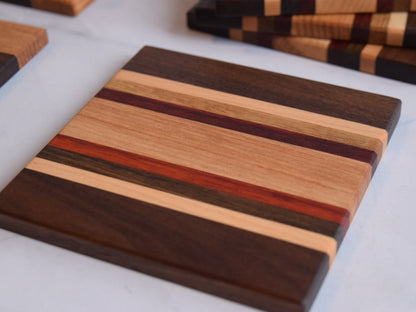 Wooden Coasters, Sets of 4 (Various Wood Types)