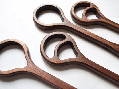 Personalized Walnut Bread Maker Set - Includes dough whisk, bread knife and a bread lame