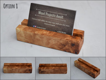 Wooden Epoxy Business Card Holder - Mappa Burl