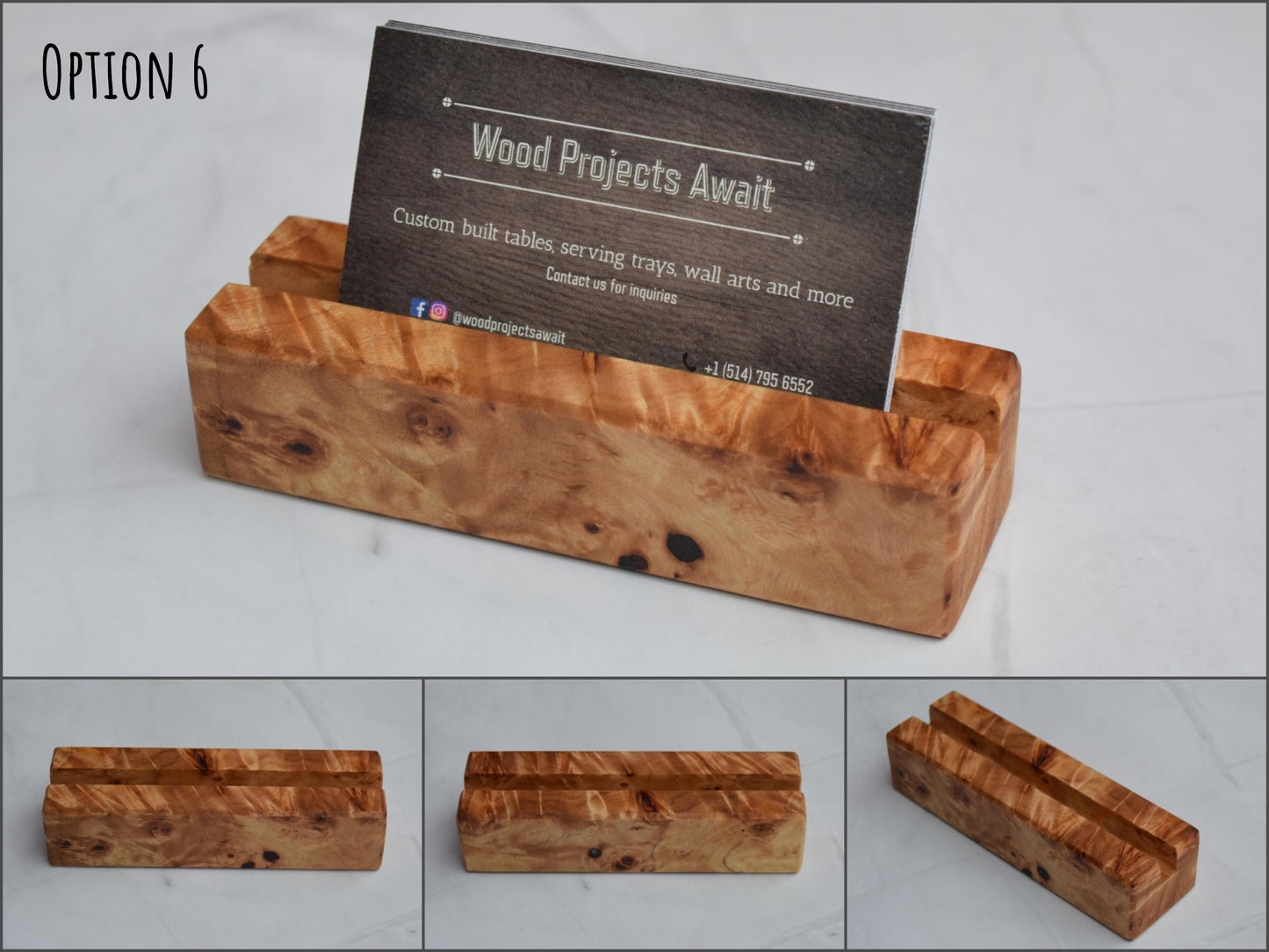 Wooden Epoxy Business Card Holder - Mappa Burl