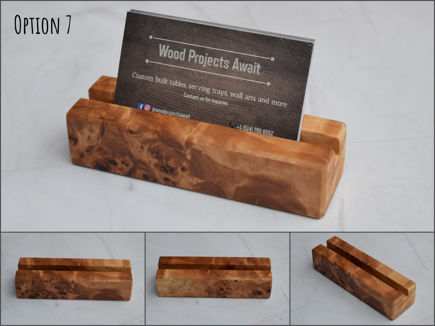 Wooden Epoxy Business Card Holder - Mappa Burl