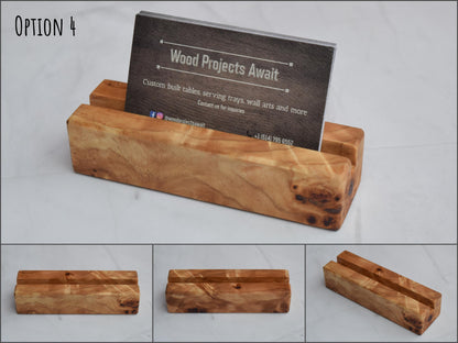 Wooden Epoxy Business Card Holder - Mappa Burl