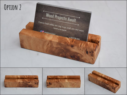 Wooden Epoxy Business Card Holder - Mappa Burl